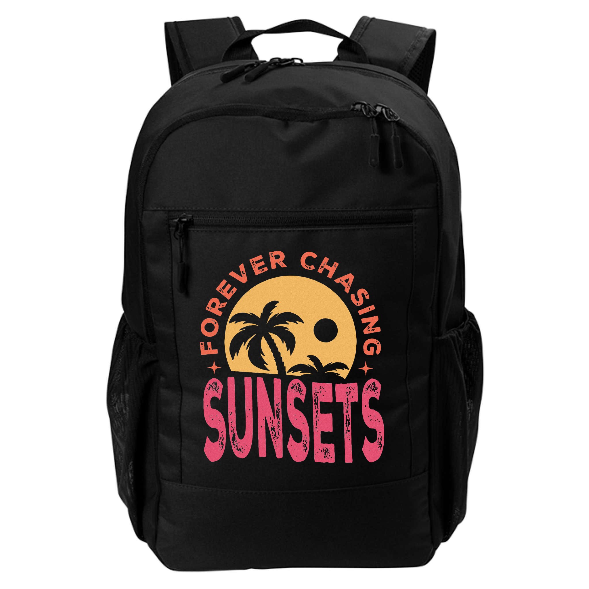 Retro Vintage Forever Chasing Sunsets Summer Vacation Outfit Backpack