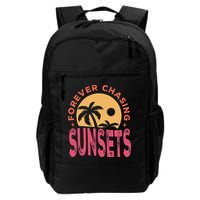 Retro Vintage Forever Chasing Sunsets Summer Vacation Outfit Backpack