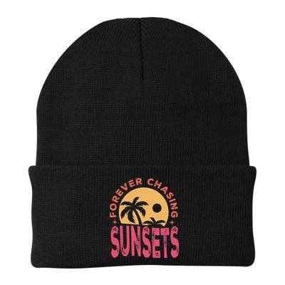 Retro Vintage Forever Chasing Sunsets Summer Vacation Outfit Beanie