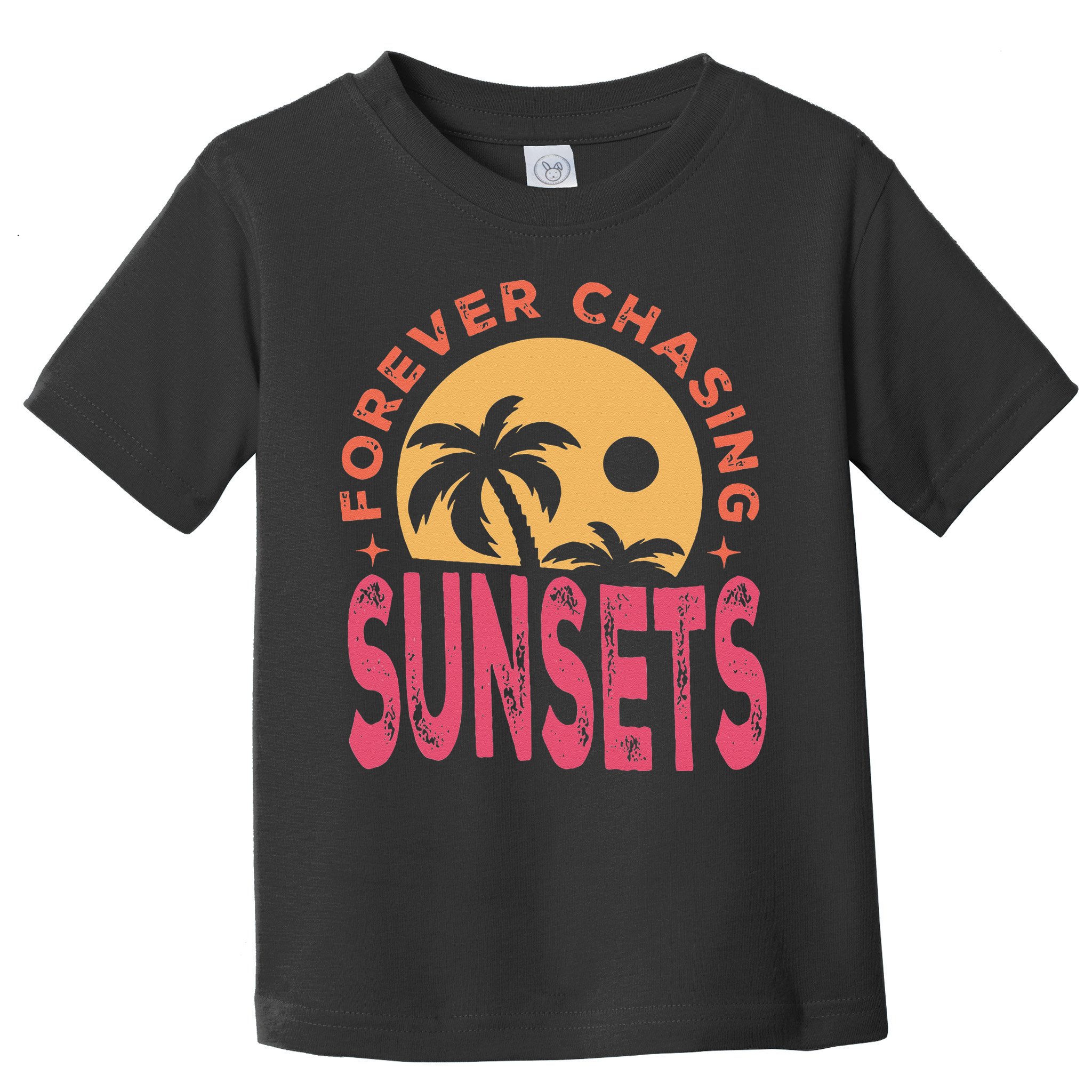 Retro Vintage Forever Chasing Sunsets Summer Vacation Outfit Toddler T-Shirt