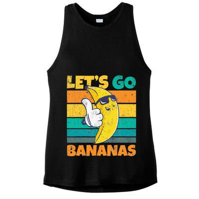 Retro Vintage Funny Banana Meme Let Go Banana Cool Bananas Ladies PosiCharge Tri-Blend Wicking Tank
