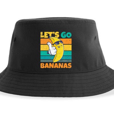 Retro Vintage Funny Banana Meme Let Go Banana Cool Bananas Sustainable Bucket Hat