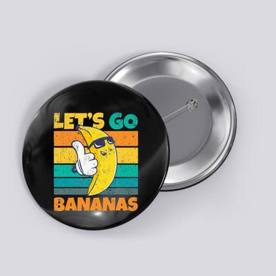 Retro Vintage Funny Banana Meme Let Go Banana Cool Bananas Button