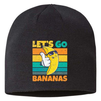 Retro Vintage Funny Banana Meme Let Go Banana Cool Bananas Sustainable Beanie