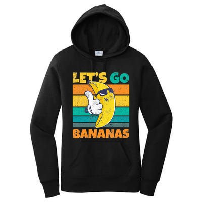Retro Vintage Funny Banana Meme Let Go Banana Cool Bananas Women's Pullover Hoodie