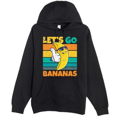 Retro Vintage Funny Banana Meme Let Go Banana Cool Bananas Premium Pullover Hoodie