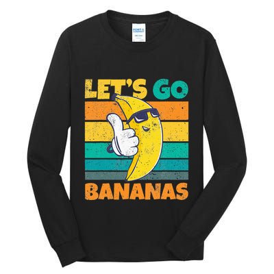 Retro Vintage Funny Banana Meme Let Go Banana Cool Bananas Tall Long Sleeve T-Shirt