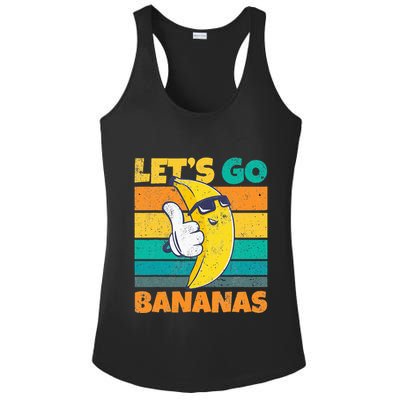 Retro Vintage Funny Banana Meme Let Go Banana Cool Bananas Ladies PosiCharge Competitor Racerback Tank