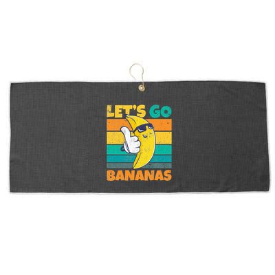 Retro Vintage Funny Banana Meme Let Go Banana Cool Bananas Large Microfiber Waffle Golf Towel