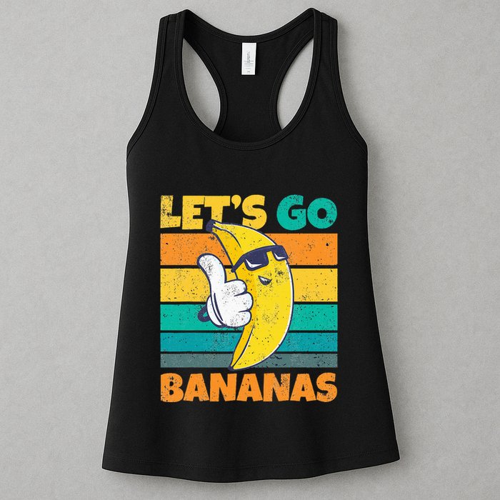 Retro Vintage Funny Banana Meme Let Go Banana Cool Bananas Womens Tank Top