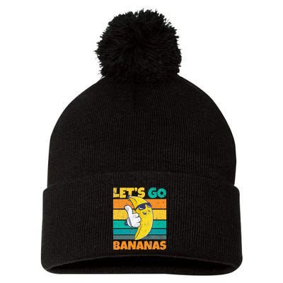 Retro Vintage Funny Banana Meme Let Go Banana Cool Bananas Pom Pom 12in Knit Beanie