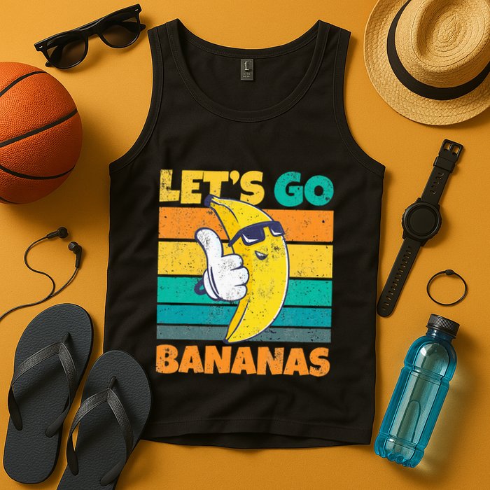 Retro Vintage Funny Banana Meme Let Go Banana Cool Bananas Tank Top