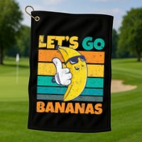 Retro Vintage Funny Banana Meme Let Go Banana Cool Bananas Golf Towel
