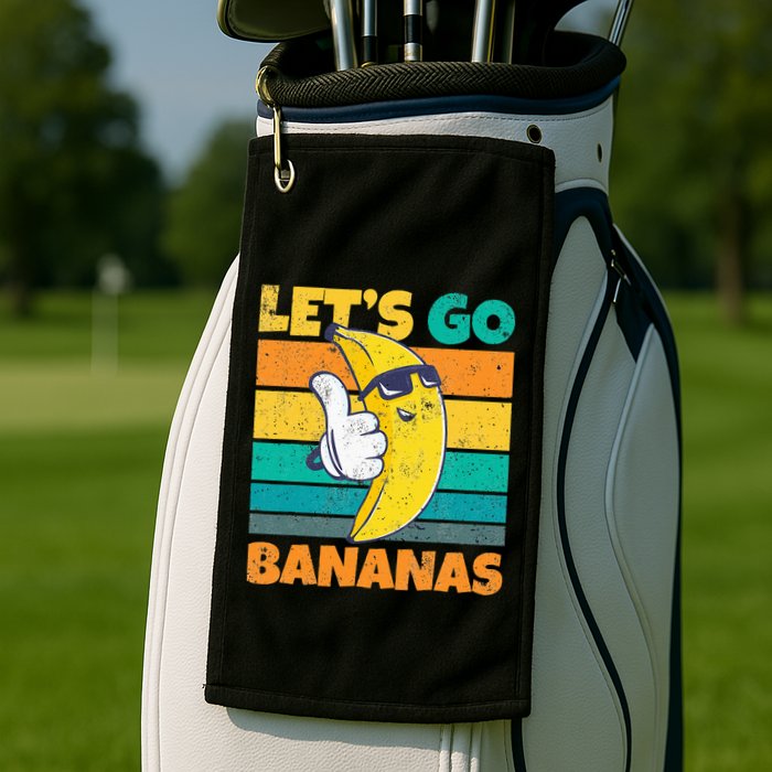 Retro Vintage Funny Banana Meme Let Go Banana Cool Bananas Golf Towel