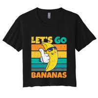 Retro Vintage Funny Banana Meme Let Go Banana Cool Bananas Crop Top