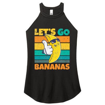 Retro Vintage Funny Banana Meme Let Go Banana Cool Bananas Women's Perfect Tri Rocker Tank