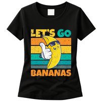 Retro Vintage Funny Banana Meme Let Go Banana Cool Bananas Womens T-Shirt