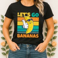 Retro Vintage Funny Banana Meme Let Go Banana Cool Bananas Womens T-Shirt