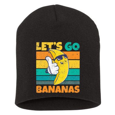 Retro Vintage Funny Banana Meme Let Go Banana Cool Bananas Short Acrylic Beanie