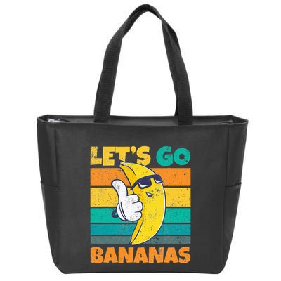 Retro Vintage Funny Banana Meme Let Go Banana Cool Bananas Zip Tote Bag