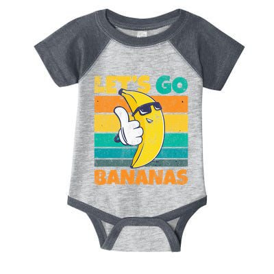 Retro Vintage Funny Banana Meme Let Go Banana Cool Bananas Infant Baby Jersey Bodysuit