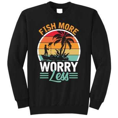 Retro Vintage Fishing Theme Print Sweatshirt