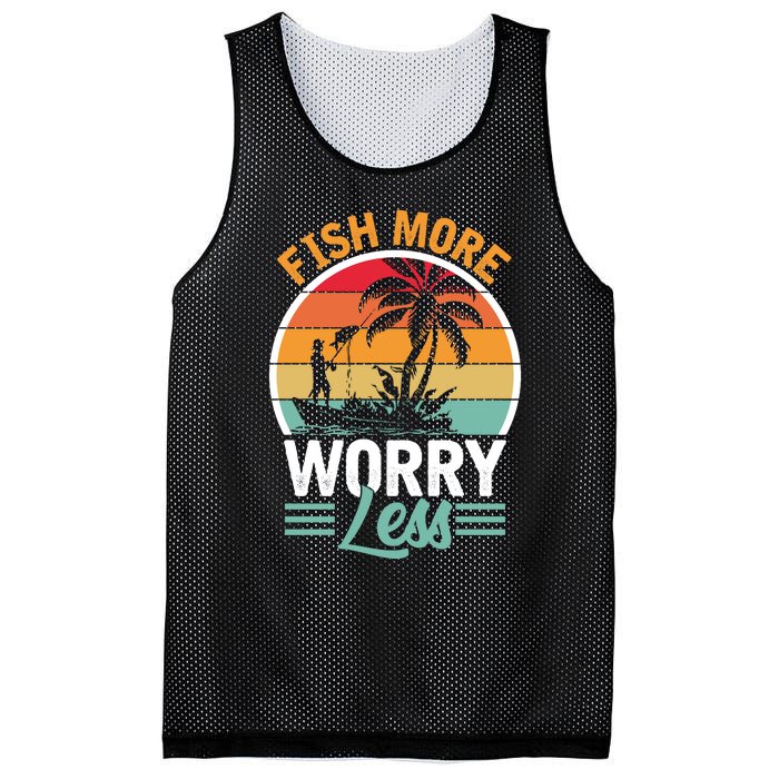 Retro Vintage Fishing Theme Print Mesh Reversible Basketball Jersey Tank