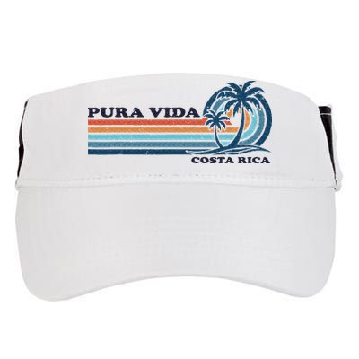 Retro Vintage Family Vacation Costa Rica Pura Vida Adult Drive Performance Visor