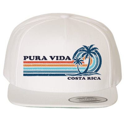 Retro Vintage Family Vacation Costa Rica Pura Vida Wool Snapback Cap
