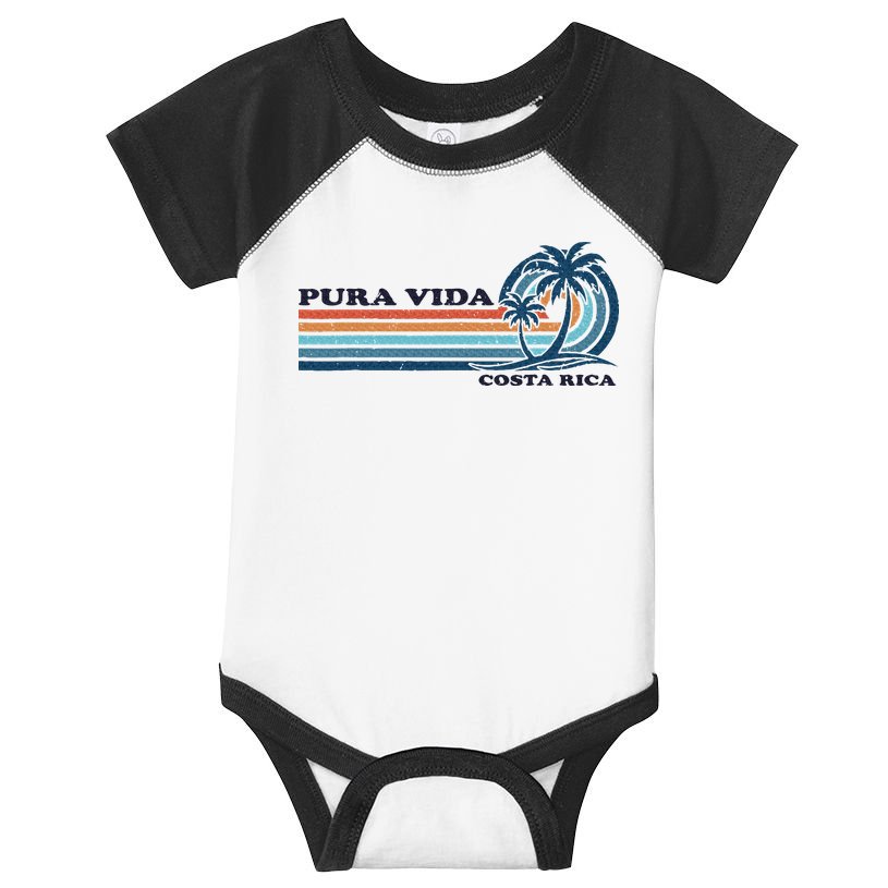 Retro Vintage Family Vacation Costa Rica Pura Vida Infant Baby Jersey Bodysuit