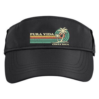 Retro Vintage Family Vacation Costa Rica Pura Vida Beach Adult Drive Performance Visor
