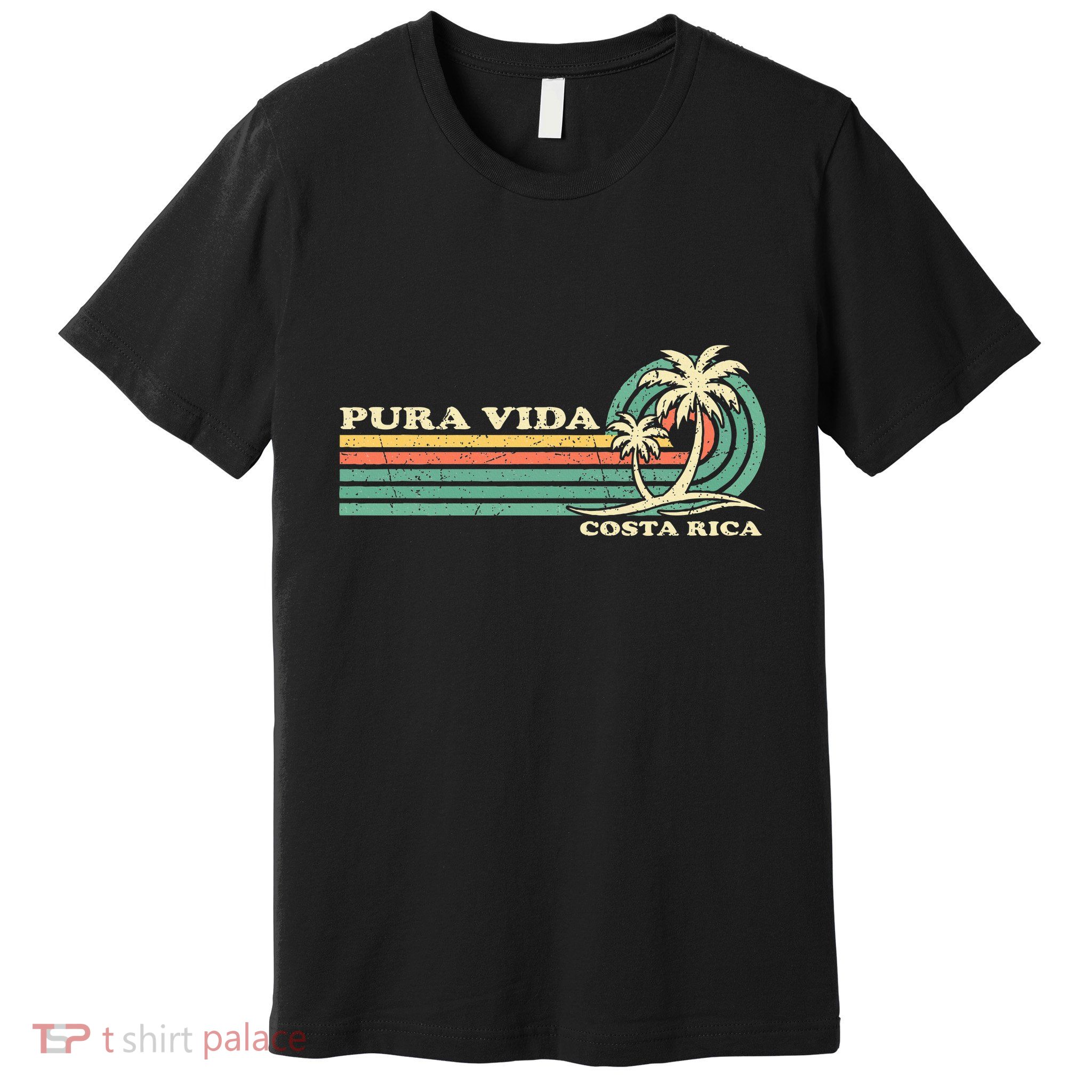 Retro Vintage Family Vacation Costa Rica Pura Vida Beach Premium T-Shirt
