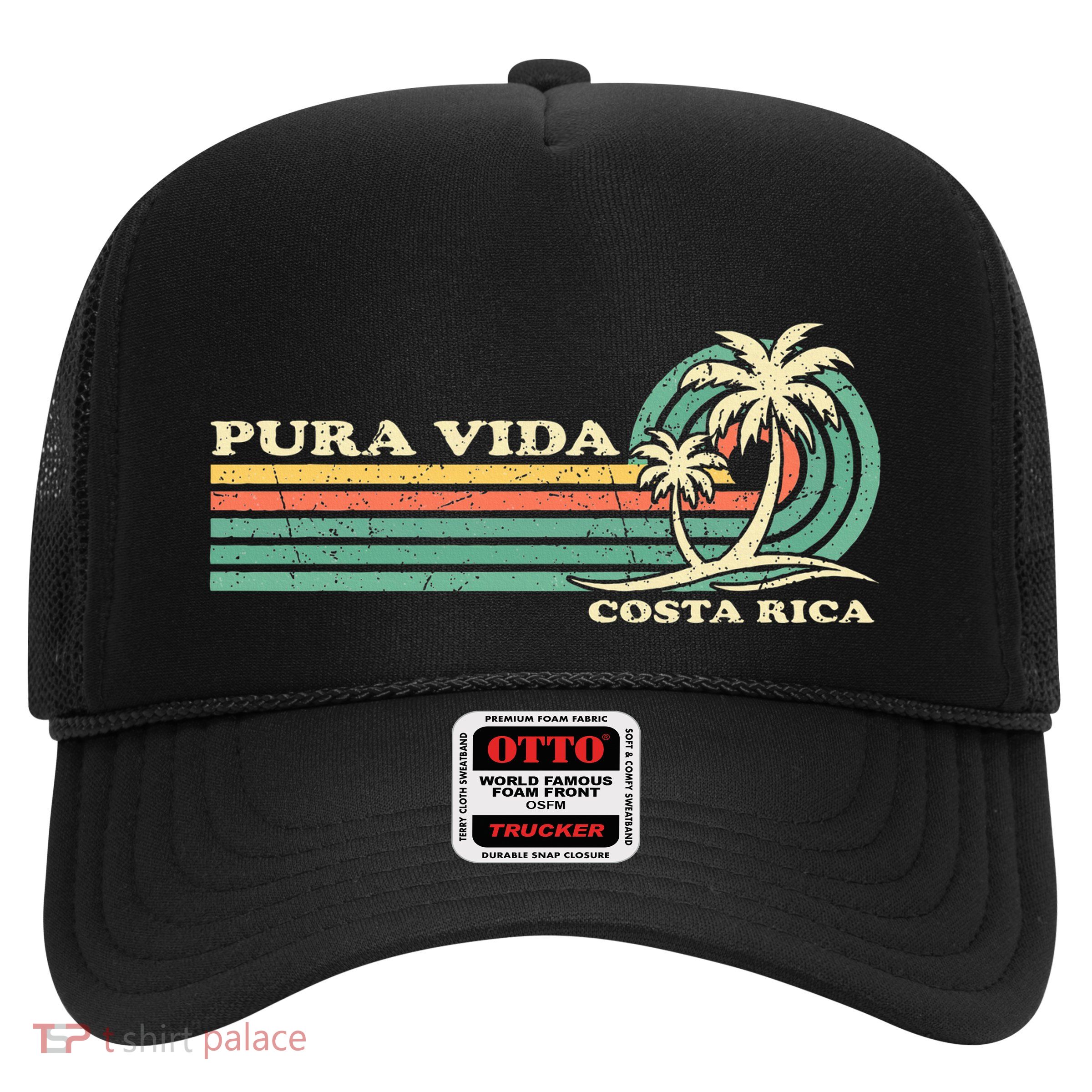 Retro Vintage Family Vacation Costa Rica Pura Vida Beach Trucker Hat