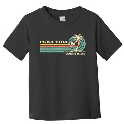 Retro Vintage Family Vacation Costa Rica Pura Vida Beach Toddler T-Shirt