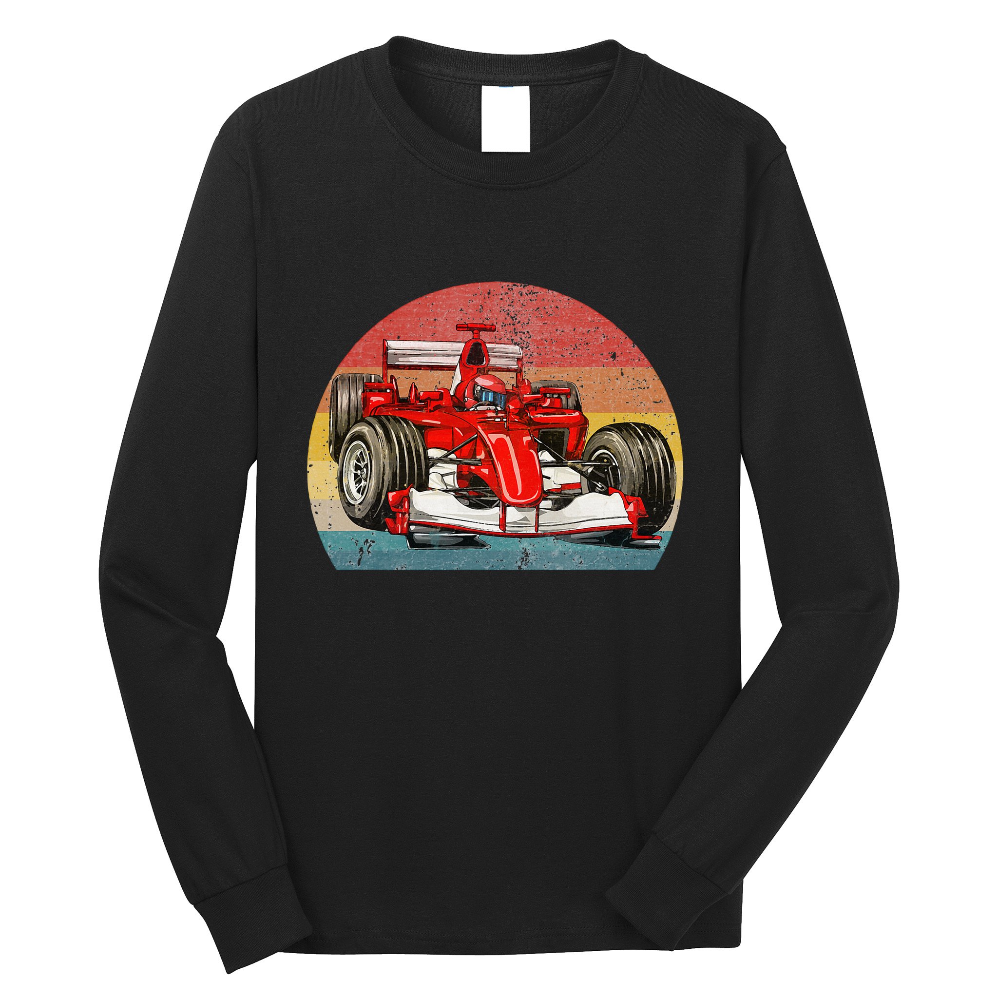 Retro Vintage Formula Racing Lovers Race Car Long Sleeve Shirt