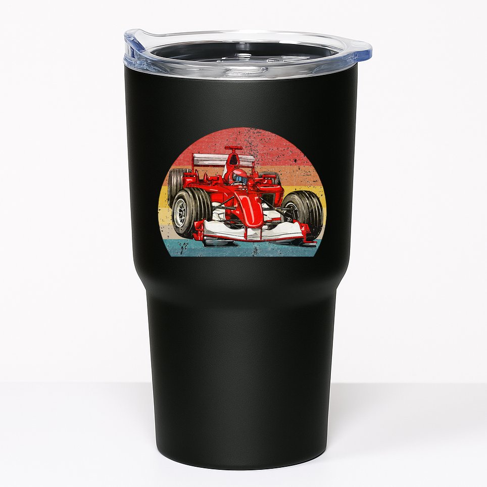 Retro Vintage Formula Racing Lovers Race Car Tumbler