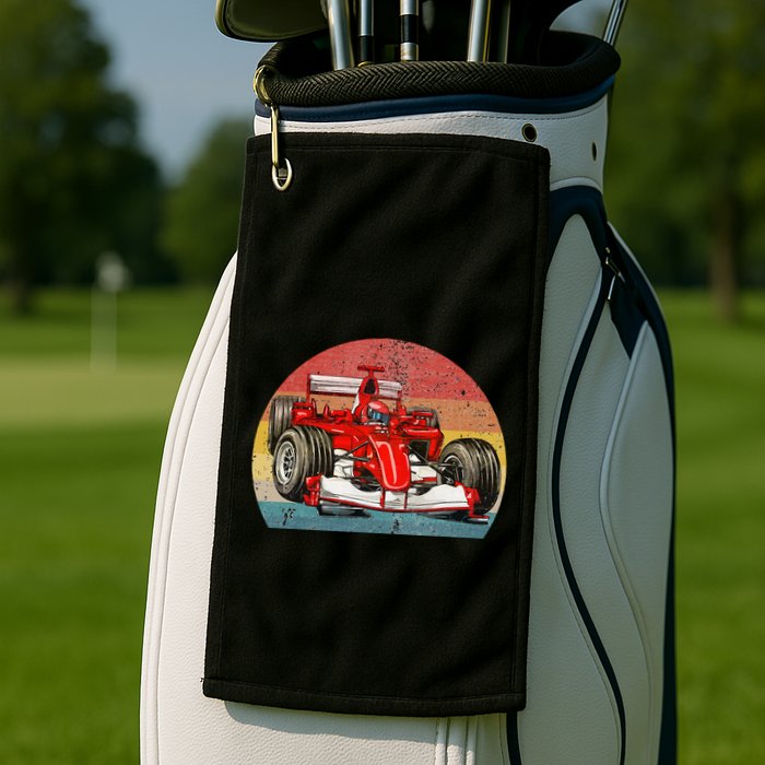 Retro Vintage Formula Racing Lovers Race Car Golf Towel