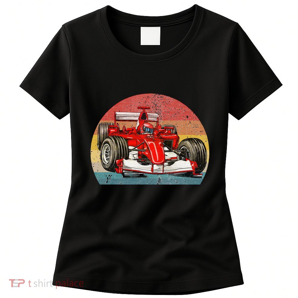 Retro Vintage Formula Racing Lovers Race Car Womens T-Shirt
