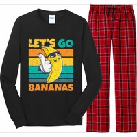 Retro Vintage Funny Banana Meme Let Go Banana Cool Bananas Long Sleeve Pajama Set