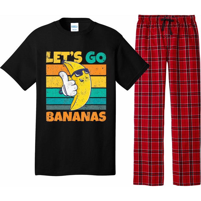 Retro Vintage Funny Banana Meme Let Go Banana Cool Bananas Pajama Set