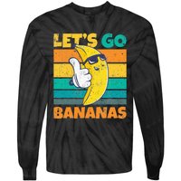 Retro Vintage Funny Banana Meme Let Go Banana Cool Bananas Tie-Dye Long Sleeve Shirt