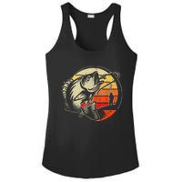 Retro Vintage Fly Fishing Fly Fishermans funny animal Ladies PosiCharge Competitor Racerback Tank