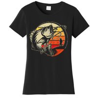 Retro Vintage Fly Fishing Fly Fishermans funny animal Women's T-Shirt