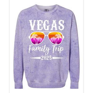 Retro Vegas Family Trip 2025 Colorblast Crewneck Sweatshirt