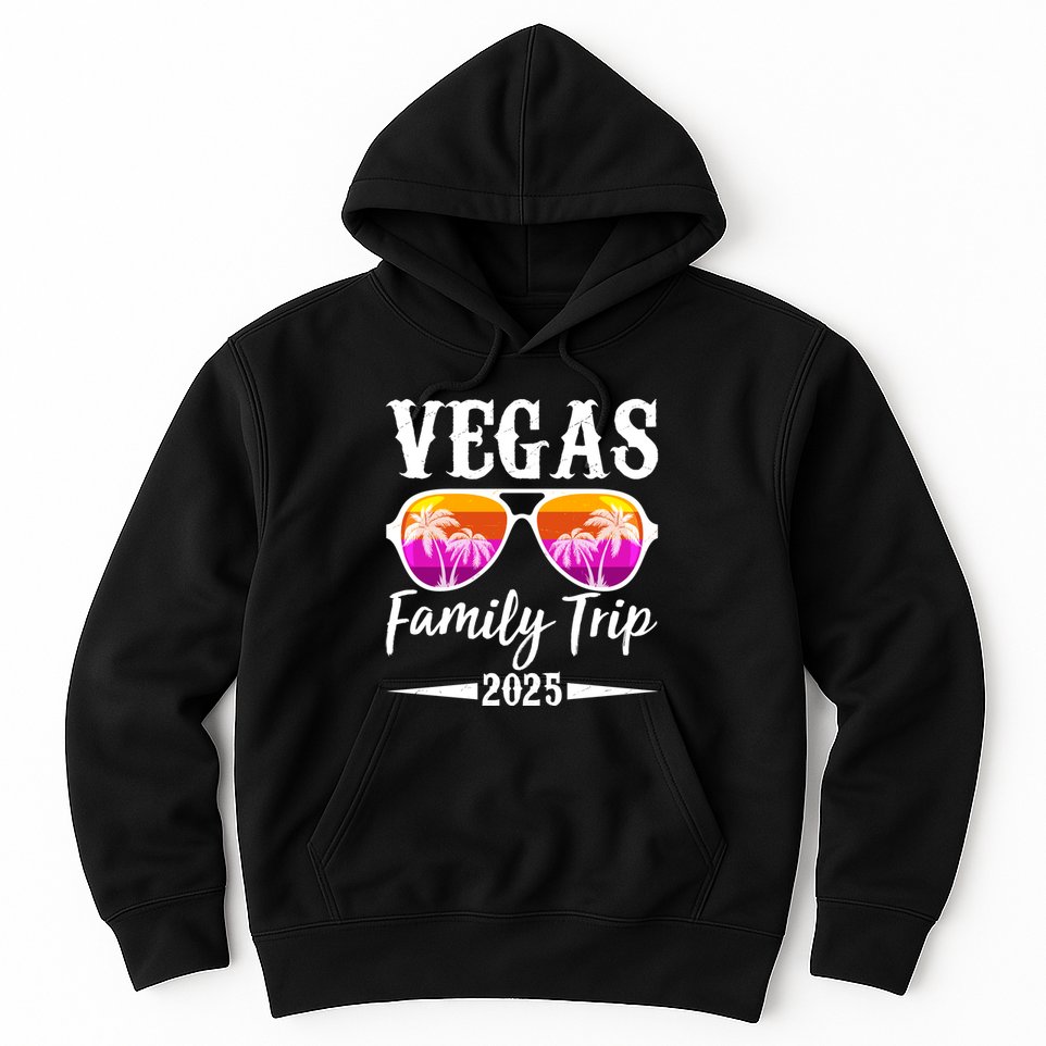 Retro Vegas Family Trip 2025 Hoodie