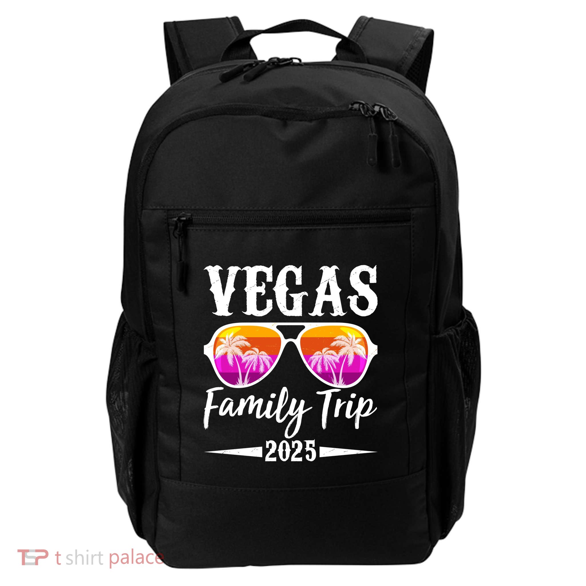 Retro Vegas Family Trip 2025 Daily Commute Backpack