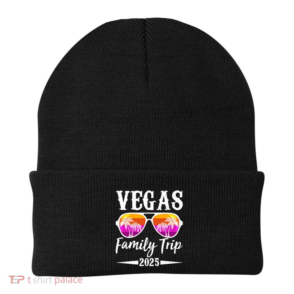 Retro Vegas Family Trip 2025 Knit Cap Winter Beanie