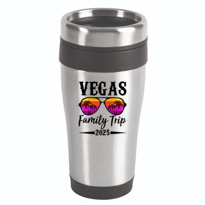 Retro Vegas Family Trip 2025 16oz Travel Tumbler