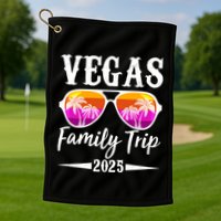Retro Vegas Family Trip 2025 Golf Towel