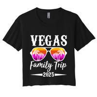 Retro Vegas Family Trip 2025 Women's Crop Top Tee